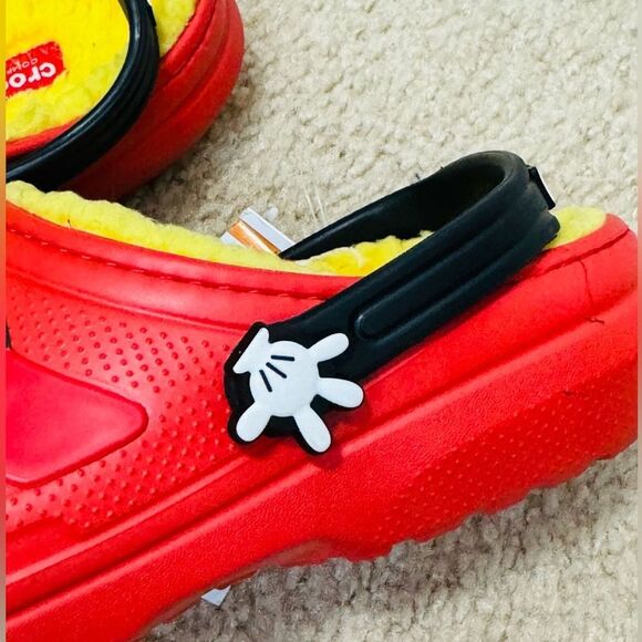 NWT Crocs Unisex-Child Classic Lined Disney Mickey Mouse Clogs Shoes Sz US J5 - Picture 5 of 9